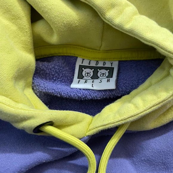 Men Teddy Fresh Color Block Jumper Pastel Pullover Hoodie Sweatshirt Sweater - Picture 4 of 4